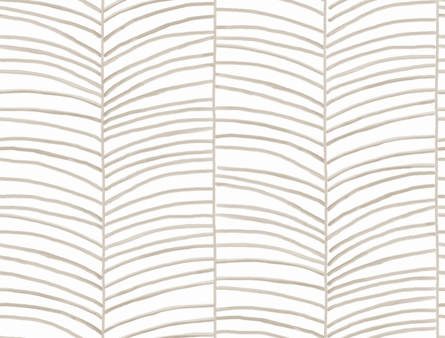 Cascade Palm Taupe Chic Tropics Peel & Stick Wallpaper