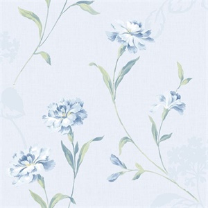 Caserta Blue Floral Wallpaper