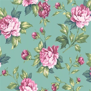 Catherine Green Floral Wallpaper