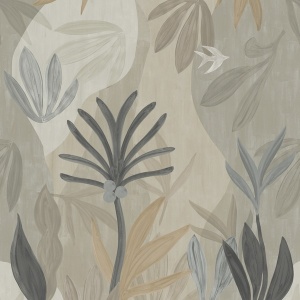 Chambord Gardens Graphite & Carbon Wall Mural