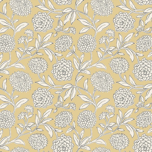 Chatsworth Garden Butter Wallpaper