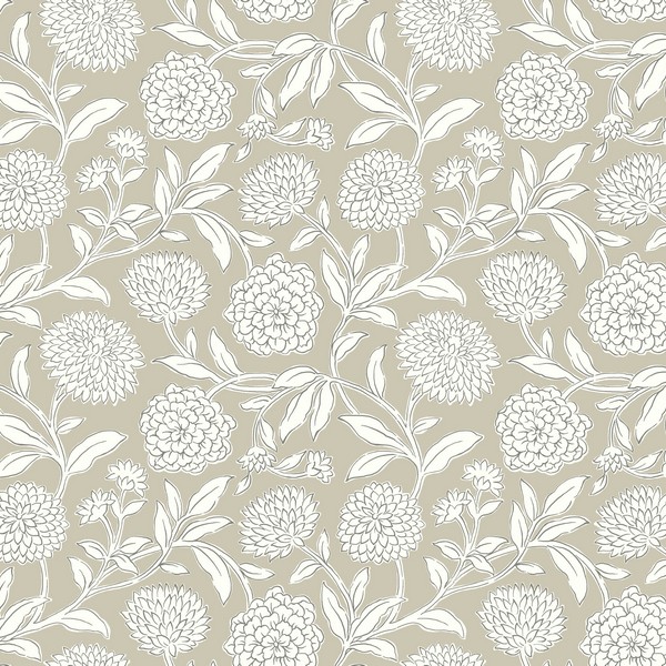 Chatsworth Garden Taupe Wallpaper