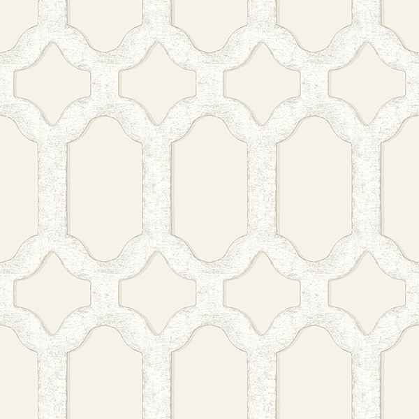 Chervil Cream Trellis Wallpaper