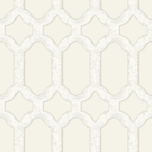 Chervil Cream Trellis Wallpaper