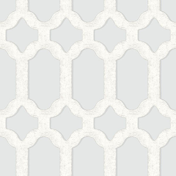 Chervil Sky Blue Trellis Wallpaper