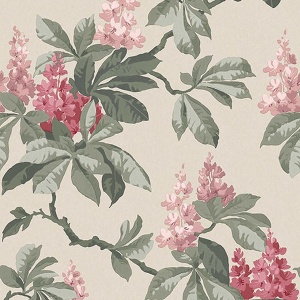 Chestnut Pink Floral Wallpaper