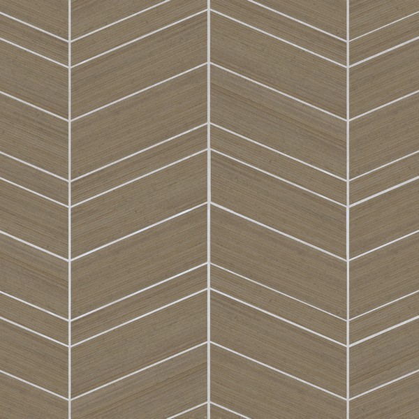 Chevron Abaca Cinnamon Grasscloth Wallpaper