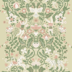 Cirkus Light Green Wallpaper