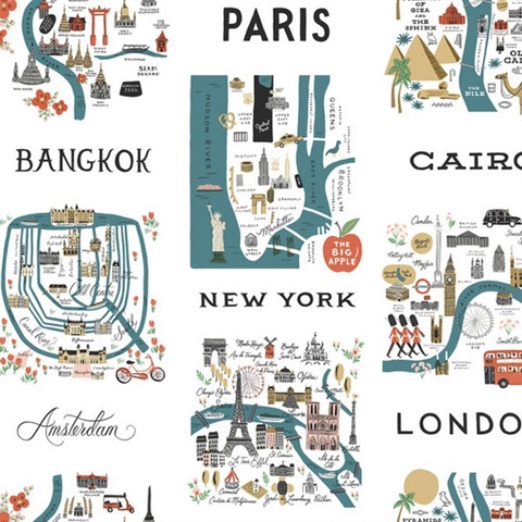 City Maps Peel and Stick Wallpaper
