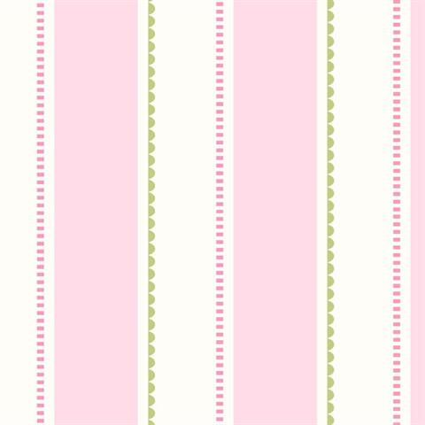 Gatsby Pink City Scape Stripe Wallpaper