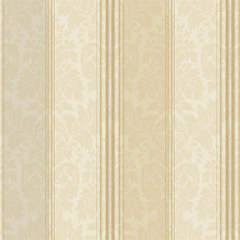 Clarence Striped Floral Damask