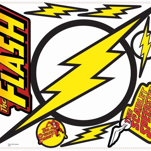 Classic Flash Logo Peel And Stick Giant Wall Decals