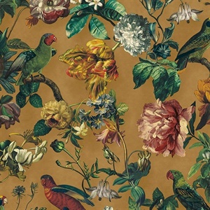 Claude Yellow Floral Wallpaper