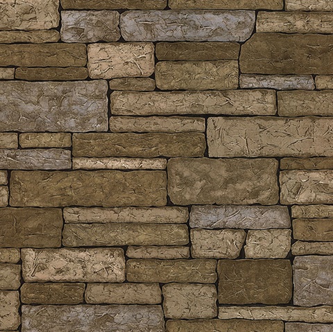 Clayton Neutral Stone Texture Wallpaper