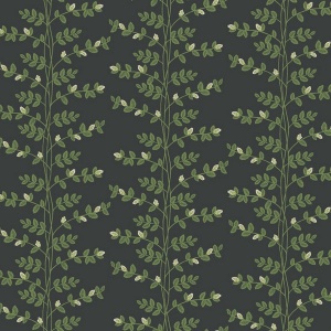 Climbing Vine Black Wallpaper