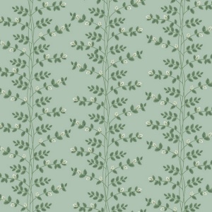 Climbing Vine Soft Teal Wallpaper