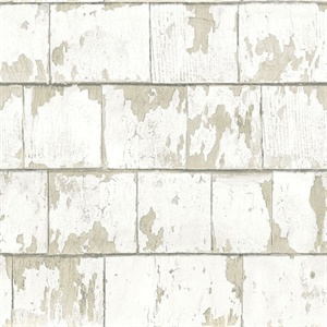 Clint White Weathered Wood Wallpaper