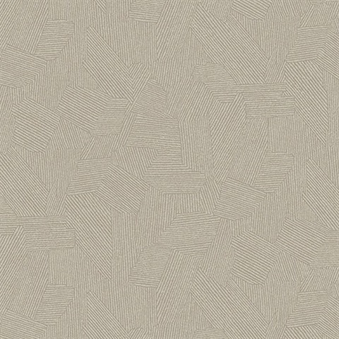 Clio Light Brown Lined Geometric Wallpaper