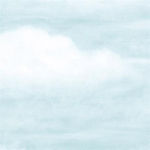 Daydreamer Light Blue Clouds Faux Effects Wallpaper