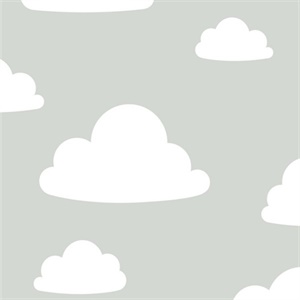 Clouds Grey Peel & Stick Wallpaper