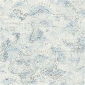 Coastal Map Peel and Stick Wallpaper