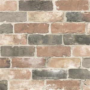 Cody Red Reclaimed Bricks Wallpaper