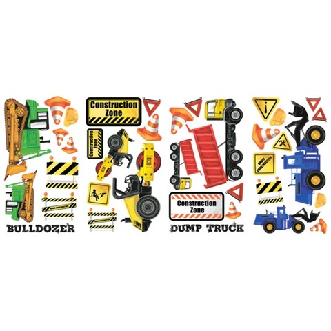 Construction Trucks Peel And Stick Wall Decals