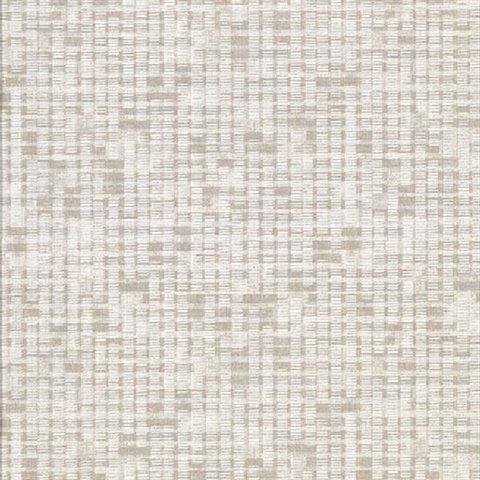 Clarice Taupe Distressed Faux Linen Wallpaper
