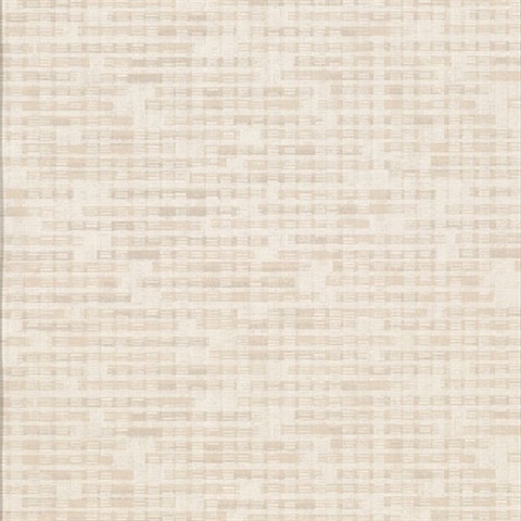 Clarice Beige Distressed Faux Linen Wallpaper