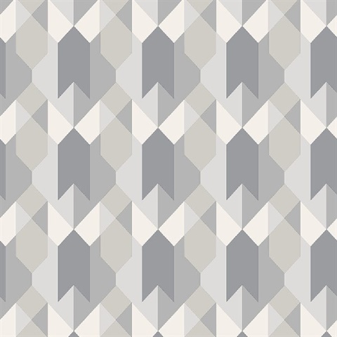 Copenhagen Grey Geometric Wallpaper