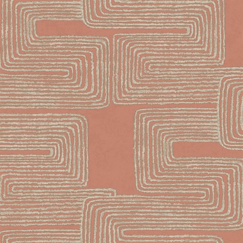 Coral & Glint Zulu Thread Wallpaper