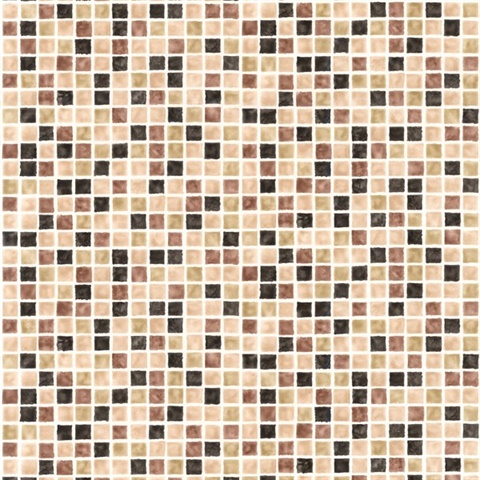 Corfu Brown Tiles Wallpaper