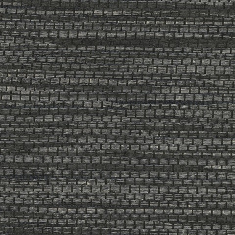 Cotabato Charcoal Grasscloth Wallpaper
