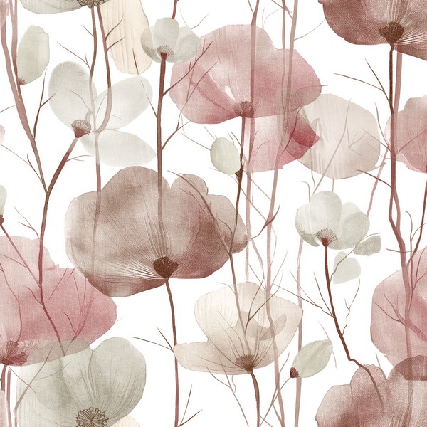 Cotswolds Poppies Red Floral Wallpaper