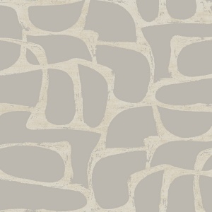 Craftsman Geometric Taupe Wallpaper