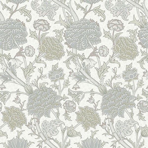 Cray Light Green Floral Trail Wallpaper