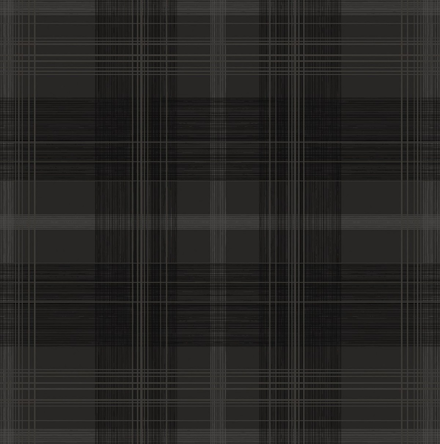 Crossroads Plaid Wrought Iron Peel & Stick Wallpaper