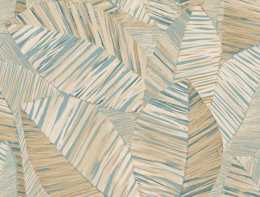 Crown Canopy Teal Palm Peel & Stick Wallpaper