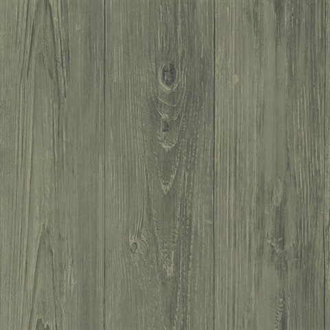Cumberland Sage Faux Wood Texture Wallpaper