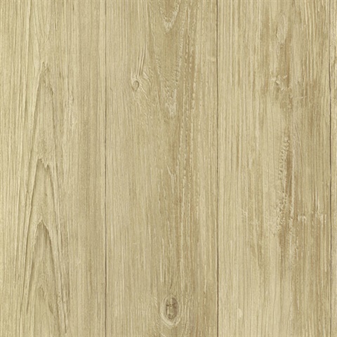 Cumberland Wheat Faux Wood Texture Wallpaper