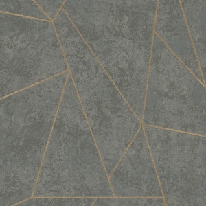 Dark Grey & Gold Nazca Wallpaper