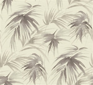 Darlana Pewter Grasscloth Wallpaper