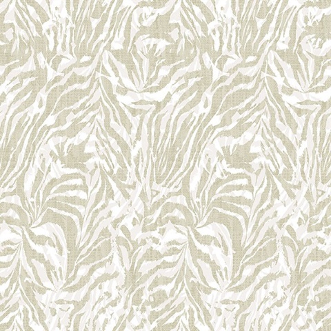 Davy Taupe Zebra Wallpaper