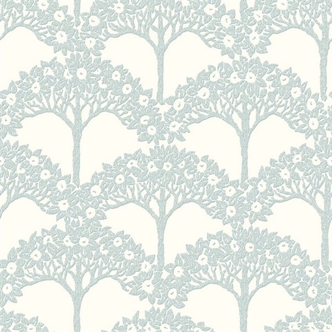 Dawson Turquoise Magnolia Tree Wallpaper
