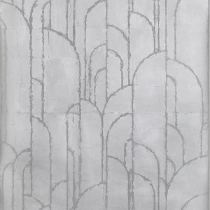 Deco Moon Silver Wallpaper