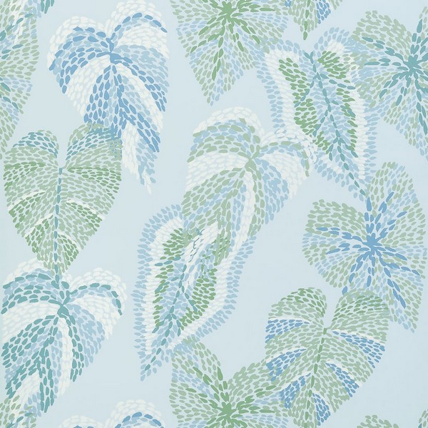 Delila Soft Blue Wallpaper