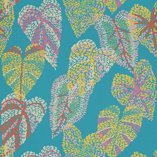 Delila Turquoise Wallpaper