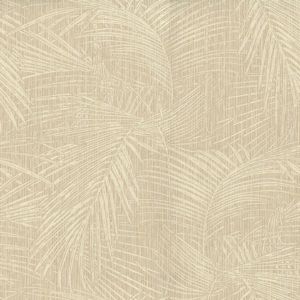 Della Palm Wheat Wallpaper