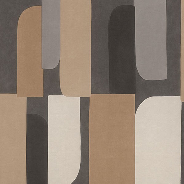 Derain Charcoal Geometric Wallpaper