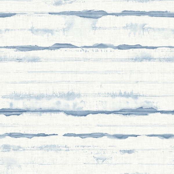 Destin Blue Stripe Wallpaper